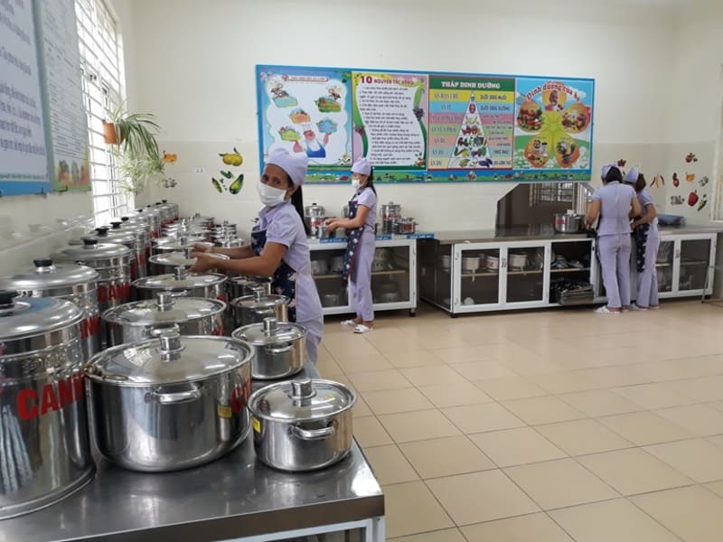 Mô Hình Bếp ăn công nghiệp trong trường học hiện này đang được chú trọng đầu tư. Ảnh Internet